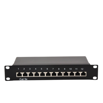 Panel de parcheo de impacto (110) Blindado (STP) de 12 puertos Cat5e, 10in - Kompletum