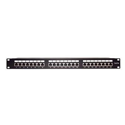 Panel de parcheo de impacto Blindado (STP) de 24 puertos Cat5e, 19in - Kompletum