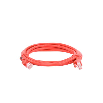 Cable de Parcheo UTP Cat5e - 2.0m. - Rojo - Kompletum