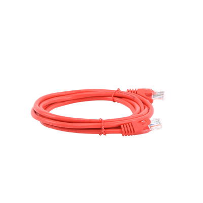 Cable de Parcheo UTP Cat5e - 2.0m. - Rojo - Kompletum