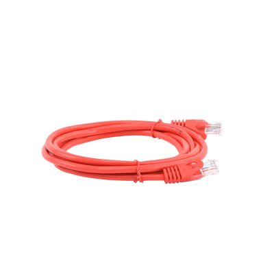 Cable de Parcheo UTP Cat5e - 2.0m. - Rojo - Kompletum