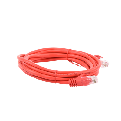 Cable de Parcheo UTP Cat5e - 3.0m. - Rojo - Kompletum
