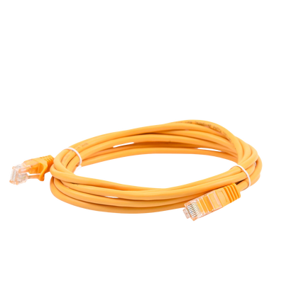 Cable de parcheo UTP Cat5e - 3.0m. - Amarillo - Kompletum