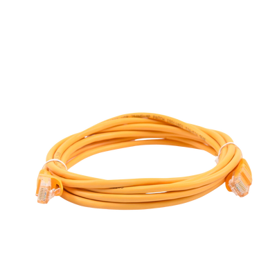 Cable de parcheo UTP Cat5e - 3.0m. - Amarillo - Kompletum