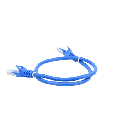 Cable de parcheo UTP Cat6 - 0.5 m - azul - Kompletum