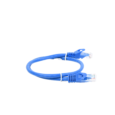 Cable de parcheo UTP Cat6 - 0.5 m - azul - Kompletum