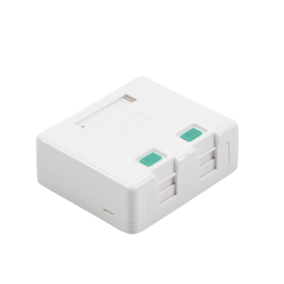 Caja de pared con 2 puertos Keystone, no incluye Jacks - Kompletum