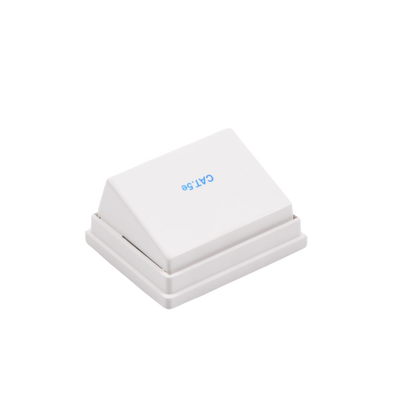 Caja de pared angulada incluye 2 jacks UTP cat5e Keystone - Kompletum