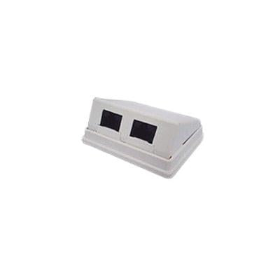 Caja de pared angulada incluye 2 jacks UTP cat5e Keystone - Kompletum