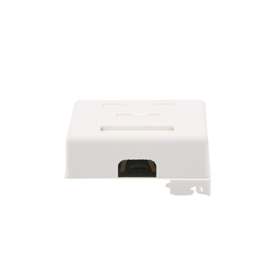 Caja de pared con 2 puertos, incluye 2 jacks UTP Cat5e Keystone - Kompletum