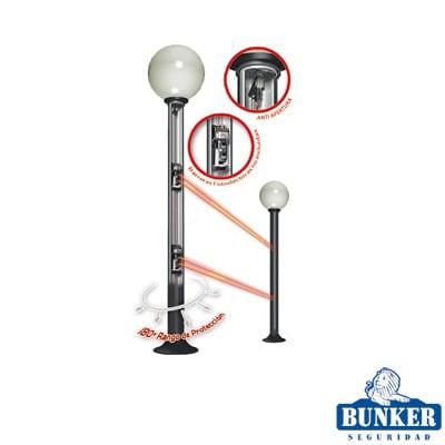 Carcasa ultra resistente y elegante tipo farola ideal para sensores fotoeléctricos/ Requiere PCGLOBE (no incluido). BUNKER SEGURIDAD