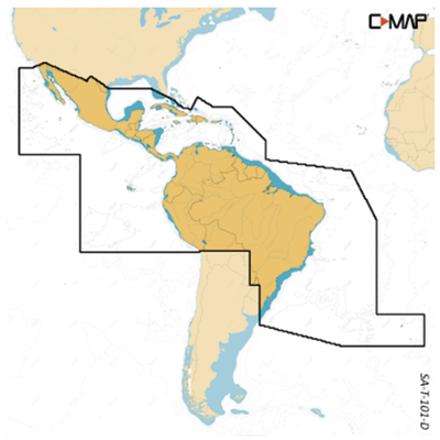 Carta de navegación de América del sur de uso exclusivo para pantallas NSX - Kompletum