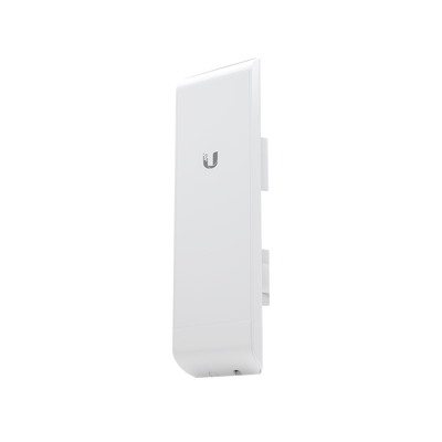 NanoStation airMAX M5 CPE, hasta 150 Mbps, frecuencia 5 GHz (5170-5875 MHz) con antena integrada de 16 dBi UBIQUITI