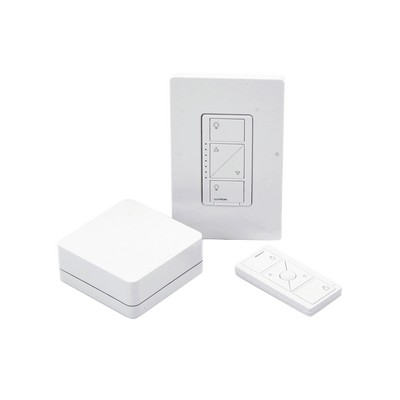 (Caseta Wireless) Kit Hub controlador, atenuador (dimmer), control y tapa. - Kompletum