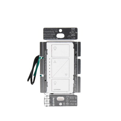 (Caseta Wireless) Atenuador de pared. Aumenta/Disminuye Intensidad de Iluminación.  No requiere cable neutro. 150W LED / 600W INC/HAL - Kompletum