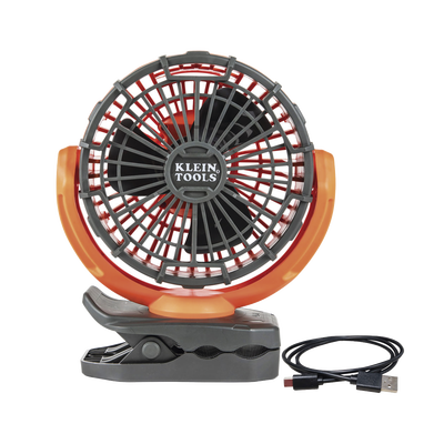 Ventilador Inalámbrico-Portátil Recargable Ideal para el Trabajo. Montable por Pinza o por Potentes Imanes. Incluye cable USB-C - Kompletum