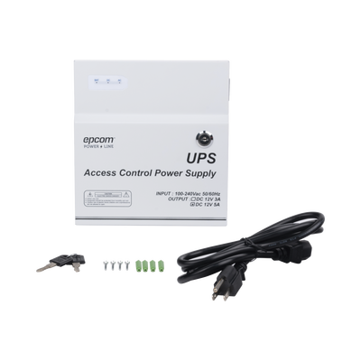 Fuente de Alimentación de 1 Salida 11-15 Vcc 5 A / Temporizador Integrado / Con Capacidad de Batería de Respaldo / Requiere Batería / Voltaje de Entrada 96-264 Vca - Kompletum