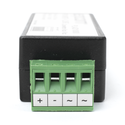 (2 en 1) Convertidor de Energía 24 Vca a 12 Vcc (CA a CD) y Filtro Contra Ruido para Cámaras / Voltaje de Entrada 20~30 Vca / Salida 12Vcc @ 1 A / ENVIO DE ENERGIA A LARGAS DISTANCIAS / Terminales Tipo Tornillo. - Kompletum