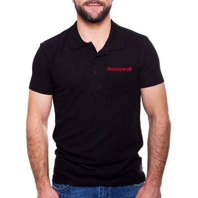 Playera Tipo Polo Color Negro Honeywell - Kompletum