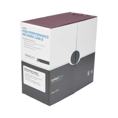 Bobina de Cable UTP 305 m, Cat5e Con DOBLE FORRO, para Exterior, CLIMAS EXTREMOS, Color Negro - Kompletum