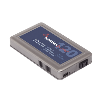 Inversor de corriente 120W, Ent: 12 Vcc, Sal: 120 Vca, de Uso 24/7 para Domos PTZ - Kompletum