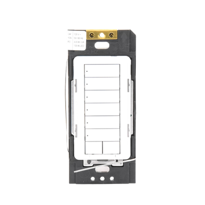 (RadioRA2) Teclado Seetouch Hibrido 6 botones, 2 botones subir/bajar, programe escenas diferentes en cada botón,puede instalarse en un interruptor de luz. - Kompletum