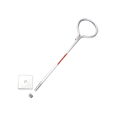 Ancla de Losa o Pared de 75 cm. de 12 cm diámetro de argolla Galvanizada por Inmersión en Caliente. SYSCOM TOWERS