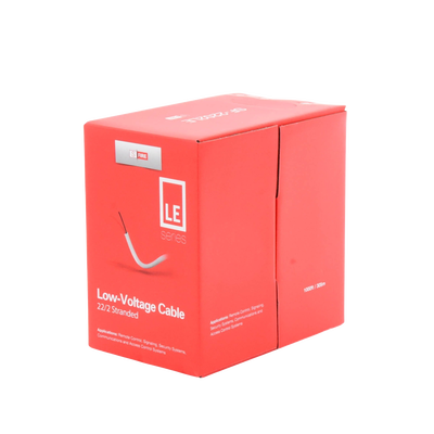 Bobina de 305 Metros de Cable / 2 x 22 AWG / Tipo CCA de Color Blanco / Aplicaciones en Alarmas de Intrusión/Control de Acceso/Automatización/ Interfonos y TV porteros - Kompletum