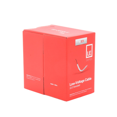 Bobina de 305 Metros de Cable / 2 x 22 AWG / Tipo CCA de Color Blanco / Aplicaciones en Alarmas de Intrusión/Control de Acceso/Automatización/ Interfonos y TV porteros - Kompletum