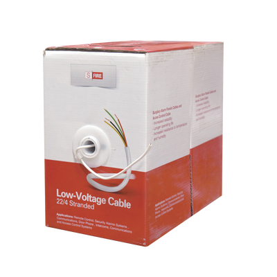 Cable 100% Cobre INDUSTRIAL/  4 x 22 AWG/ de color blanco / 305m / para aplicaciones en sistemas de Intrusión / Control de Acceso y TV Porteros - Kompletum