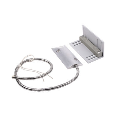 Contacto magnético para piso uso rudo con 55cm de cable blindado / GAP 75mm / Placa de montaje de "L". - Kompletum