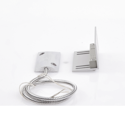 Contacto magnético para piso uso rudo con 55cm de cable blindado / GAP 75mm / Placa de montaje de "L". - Kompletum