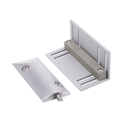 Contacto magnético para piso uso rudo con 55cm de cable blindado / GAP 75mm / Placa de montaje de "L". - Kompletum