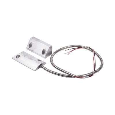 Contacto Magnético para Piso, Salida Dual NC/NA, GAP 65mm, Cubierta de Aluminio con 55cm de Cable Blindado - Kompletum