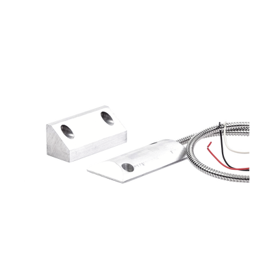 Contacto Magnético para Piso, Salida Dual NC/NA, GAP 65mm, Cubierta de Aluminio con 55cm de Cable Blindado - Kompletum