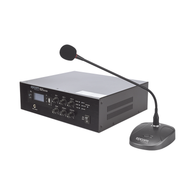 KIT de Amplificador de 120W Modelo SFB120 | más Micrófono de Escritorio Modelo SF621A - Kompletum