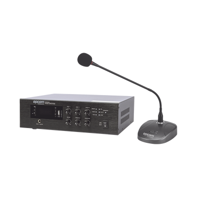 KIT de Amplificador de Audio de 240W Modelo SFB240 | más Micrófono de Escritorio Modelo SF621A - Kompletum