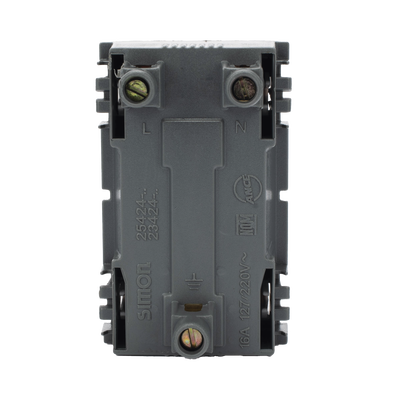 Módulo Dúplex de Contactos Eléctricos 10A 127V Color Blanco / Compatible con Cajas para Pavimento SM-CPAV-2 y SM-CPAV-4 / Requiere Adaptador SM-ADAP-FP para Fijación / Modelo 25424-30 - Kompletum