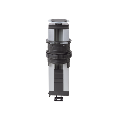 Teleblock Simon K45 para Voz, Datos, Multimedia o Contactos Eléctricos / Capacidad para 5 Módulos K45 / Apertura Automática con Tapa Abatible / Instalación en Mobiliario de Oficina o Comercial / (KTLE205CY) - Kompletum