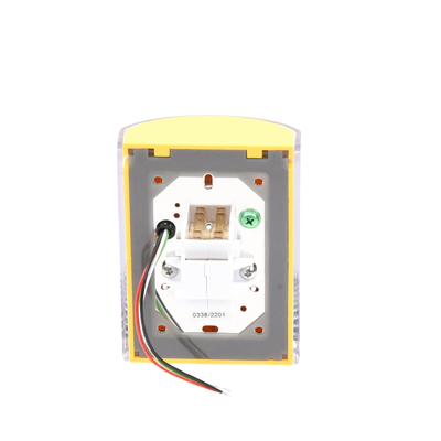 Botón de Apagado de Emergencia, Texto en Español, Tapa Protectora de Policarbonato Súper Resistente, Restablecimiento con Llave - Kompletum