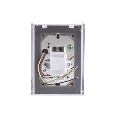 Botón de Evacuación, Cubierta de Policarbonato Súper Resistente de Superficie con Espaciador, Restablecimiento con Llave, Con Bocina de Advertencia - Kompletum