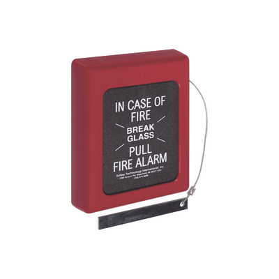 Protector Con Cristal, Rómpase En Caso De Incendio Para Estaciones De Jalón, Texto En Ingles - Kompletum