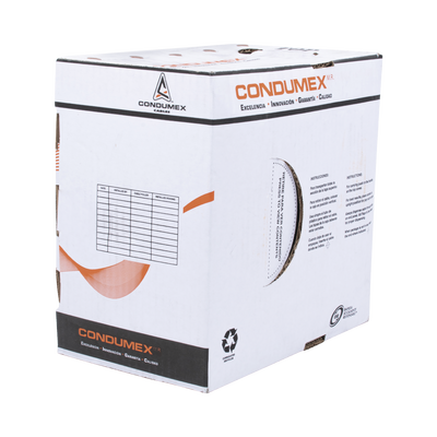 Bobina de 305 Metros / Cable de Cobre / 4 x 22 AWG / Tipo Alarmas UL / Para Interior / Color Blanco / Para Aplicaciones de Alarmas de Intrusión / interfonos / TV Porteros / y Multi-Propósito/  Hecho en México - Kompletum