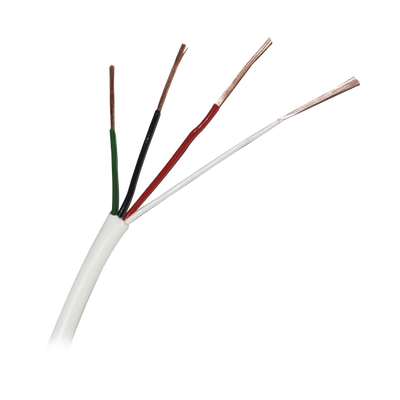 Bobina de 305 Metros / Cable de Cobre / 4 x 22 AWG / Tipo Alarmas UL / Para Interior / Color Blanco / Para Aplicaciones de Alarmas de Intrusión / interfonos / TV Porteros / y Multi-Propósito/  Hecho en México - Kompletum