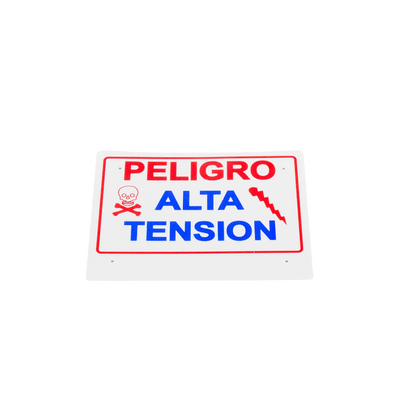 Letrero de peligro para cercas electrificadas, de alta durabilidad (21 x 13 cm) - Kompletum