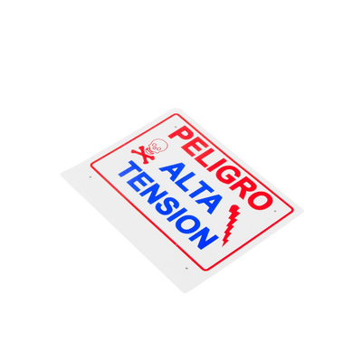 Letrero de peligro para cercas electrificadas, de alta durabilidad (21 x 13 cm) - Kompletum