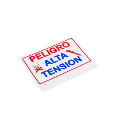 Letrero de peligro para cercas electrificadas, de alta durabilidad (21 x 13 cm) - Kompletum