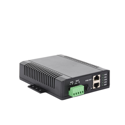 Controlador Solar POE, Entrada 12 Vcc Hasta un Panel Solar de 125 Watts, Salida PoE Pasivo en 24 Vcc Hasta 20 Watts Máximo. - Kompletum