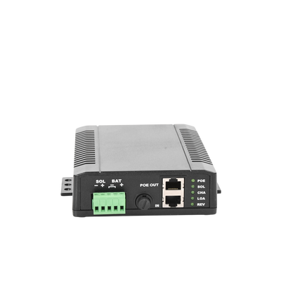 Controlador Solar POE, Entrada 12 Vcc Hasta un Panel Solar de 125 Watts, Salida PoE Pasivo en 48 Vcc Hasta 20 Watts Máximo. - Kompletum