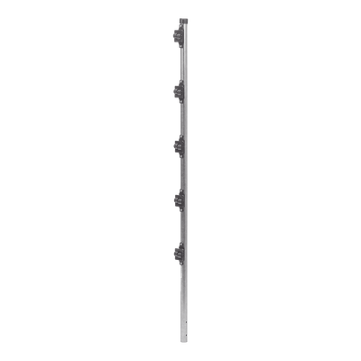 Poste de Paso de 1.2m para Cerca Electrificada.Tubo Galvanizado cal. 18 de 1"Diam. con Tapón y 5 Aisladores Instalados. - Kompletum